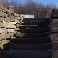 Fieldstone Boulder Steps